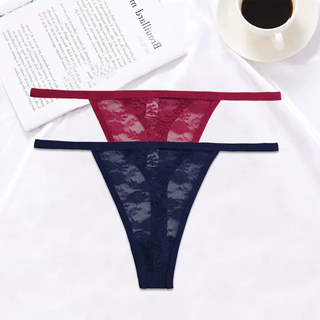 Lace G-String Panties 2PCS/Set