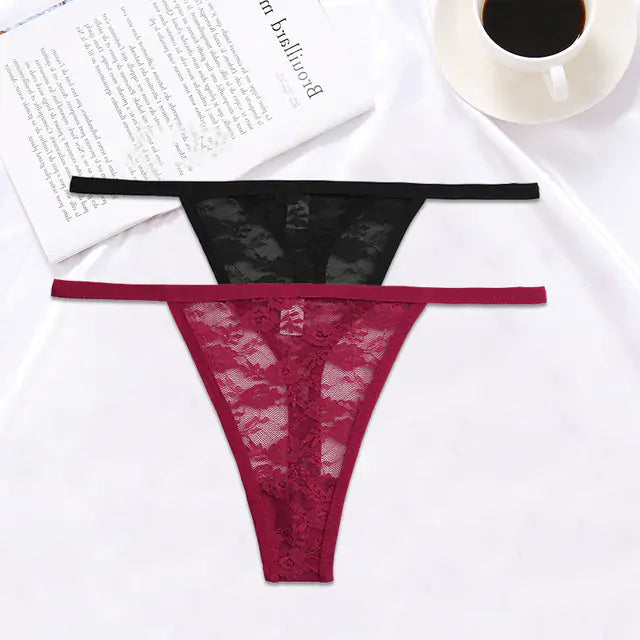 Lace G-String Panties 2PCS/Set