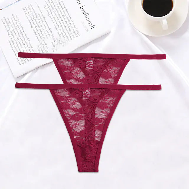 Lace G-String Panties 2PCS/Set