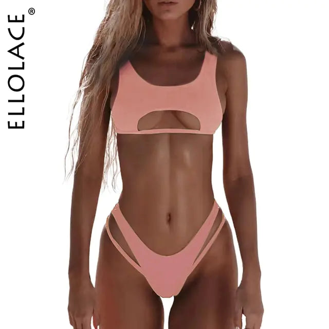 High Cut Hollow-Out Swimwear