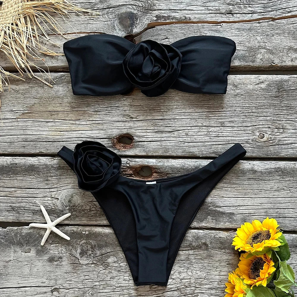 Two-Pieces Floral Swimwear