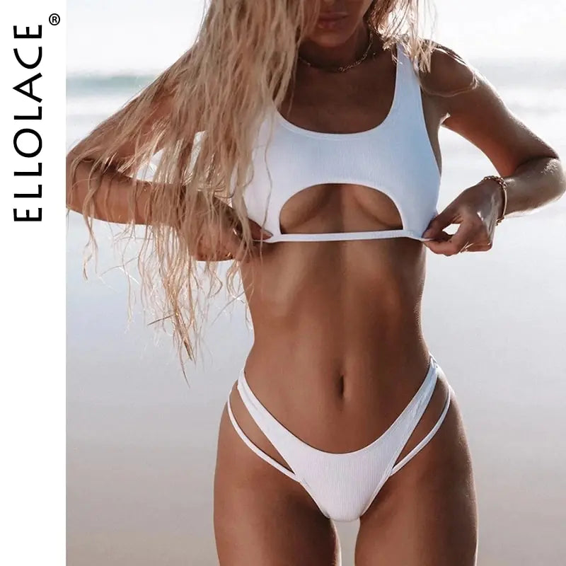 High Cut Hollow-Out Swimwear